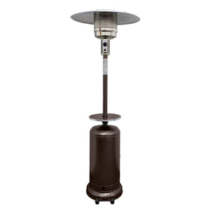 Homeroots 48000 Btu Bronze Steel Propane Cylindrical Pole Standing Patio Heater  Steel 480571