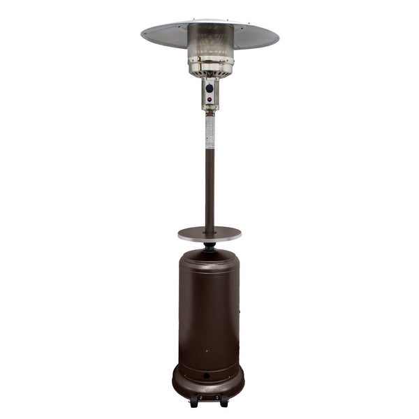 Homeroots 48000 Btu Bronze Steel Propane Cylindrical Pole Standing Patio Heater  Steel 480571