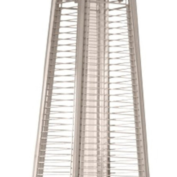 Homeroots 41000 Btu Brown Steel Propane Triangular Pyramid Standing Patio Heater  Steel 480572