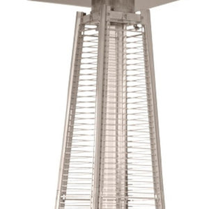 Homeroots 41000 Btu Brown Steel Propane Triangular Pyramid Standing Patio Heater  Steel 480572