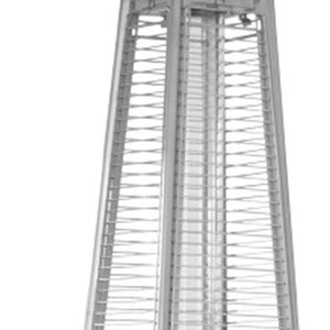 Homeroots 41000 Btu Black Steel Propane Triangular Pyramid Standing Patio Heater  Steel 480573