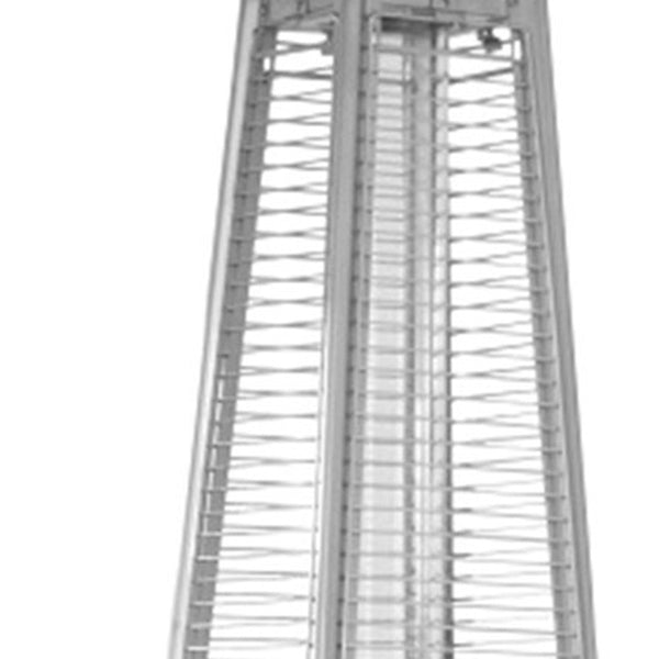 Homeroots 41000 Btu Black Steel Propane Triangular Pyramid Standing Patio Heater  Steel 480573