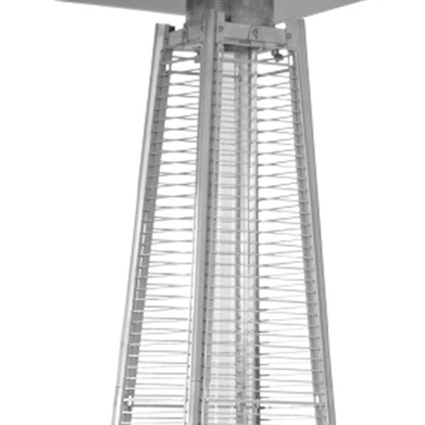Homeroots 41000 Btu Black Steel Propane Triangular Pyramid Standing Patio Heater  Steel 480573