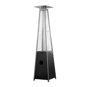Homeroots 41000 Btu Black Steel Propane Triangular Pyramid Standing Patio Heater  Steel 480573
