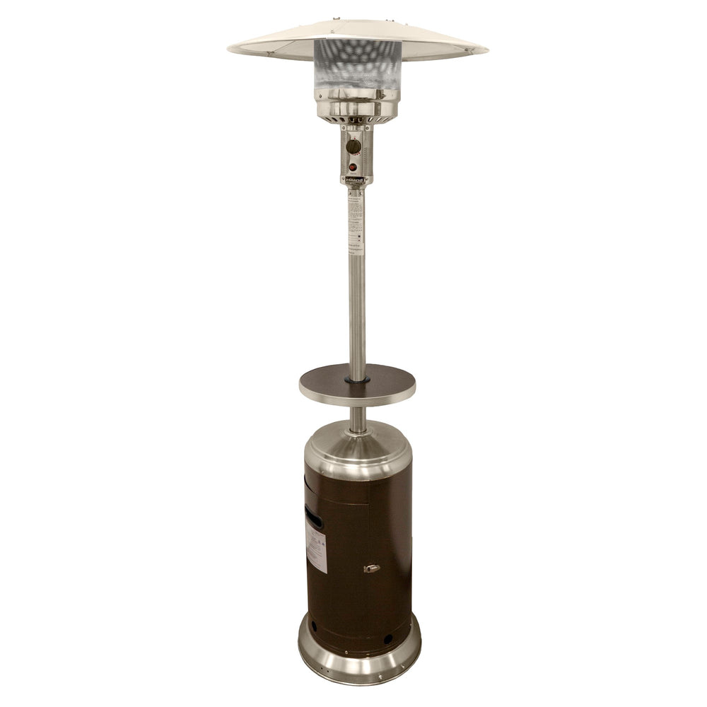 Homeroots 48000 Btu Silver Steel Propane Cylindrical Pole Standing Patio Heater  Steel 480575
