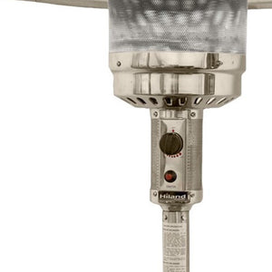 Homeroots 48000 Btu Silver Steel Propane Cylindrical Pole Standing Patio Heater  Steel 480575