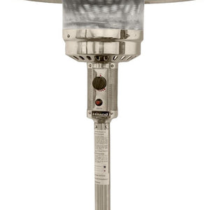 Homeroots 48000 Btu Silver Steel Propane Cylindrical Pole Standing Patio Heater  Steel 480575