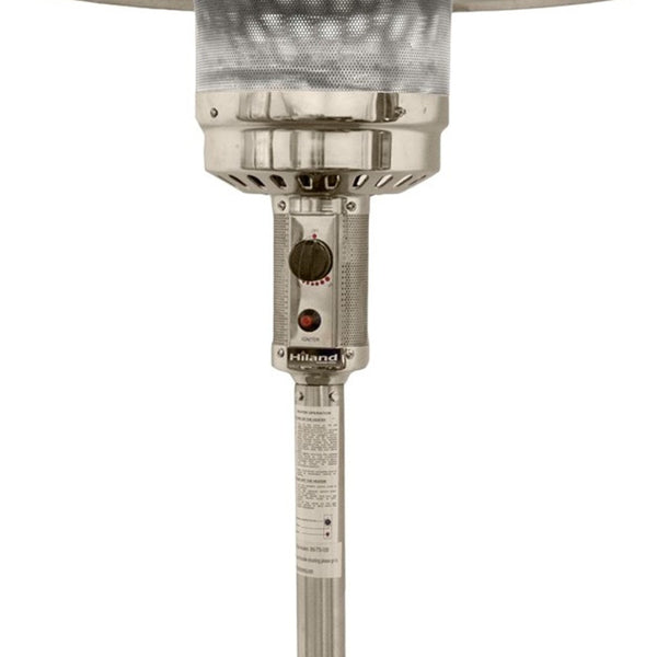 Homeroots 48000 Btu Silver Steel Propane Cylindrical Pole Standing Patio Heater  Steel 480575