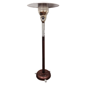 Homeroots 41000 Btu Bronze Steel Natural Gas Cylindrical Pole Standing Patio Heater  Steel 480577