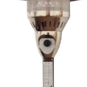 Homeroots 41000 Btu Bronze Steel Natural Gas Cylindrical Pole Standing Patio Heater  Steel 480577