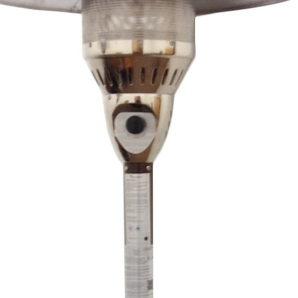 Homeroots 41000 Btu Bronze Steel Natural Gas Cylindrical Pole Standing Patio Heater  Steel 480577