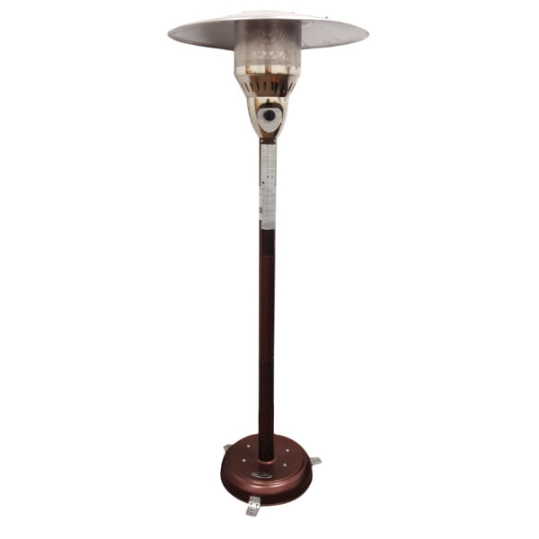 Homeroots 41000 Btu Bronze Steel Natural Gas Cylindrical Pole Standing Patio Heater  Steel 480577