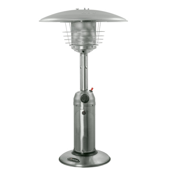 Homeroots 11000 Btu Silver Steel Propane Cylindrical Pole Tabletop Patio Heater  Steel 480579