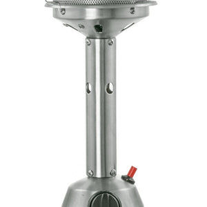 Homeroots 11000 Btu Silver Steel Propane Cylindrical Pole Tabletop Patio Heater  Steel 480579