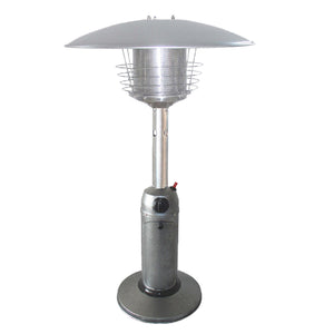Homeroots 11000 Btu Silver Steel Propane Cylindrical Pole Tabletop Patio Heater  Steel 480580