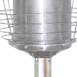 Homeroots 11000 Btu Silver Steel Propane Cylindrical Pole Tabletop Patio Heater  Steel 480580