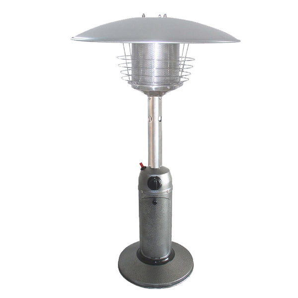 Homeroots 11000 Btu Silver Steel Propane Cylindrical Pole Tabletop Patio Heater  Steel 480580