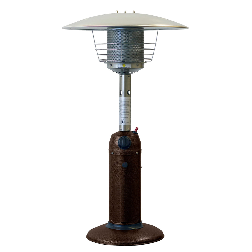 Homeroots 11000 Btu Bronze Steel Propane Cylindrical Pole Tabletop Patio Heater  Steel 480581