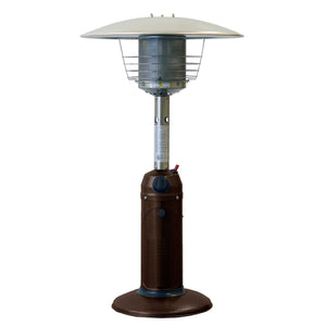 Homeroots 11000 Btu Bronze Steel Propane Cylindrical Pole Tabletop Patio Heater  Steel 480581