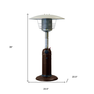 Homeroots 11000 Btu Bronze Steel Propane Cylindrical Pole Tabletop Patio Heater  Steel 480581