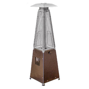 Homeroots 9500 Btu Bronze Steel Propane Triangular Pyramid Tabletop Patio Heater  Steel 480582