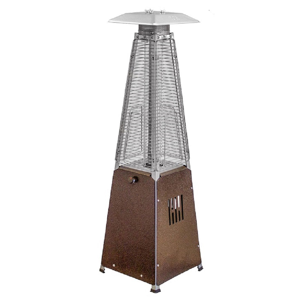 Homeroots 9500 Btu Bronze Steel Propane Triangular Pyramid Tabletop Patio Heater  Steel 480582