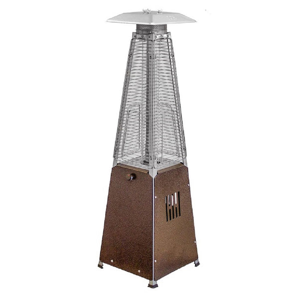 Homeroots 9500 Btu Bronze Steel Propane Triangular Pyramid Tabletop Patio Heater  Steel 480582