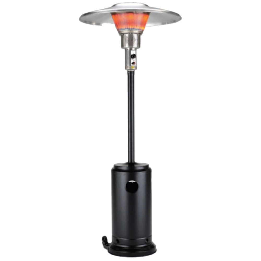 Homeroots 40000 Btu Black Steel Propane Cylindrical Pole Standing Patio Heater  Steel 480583