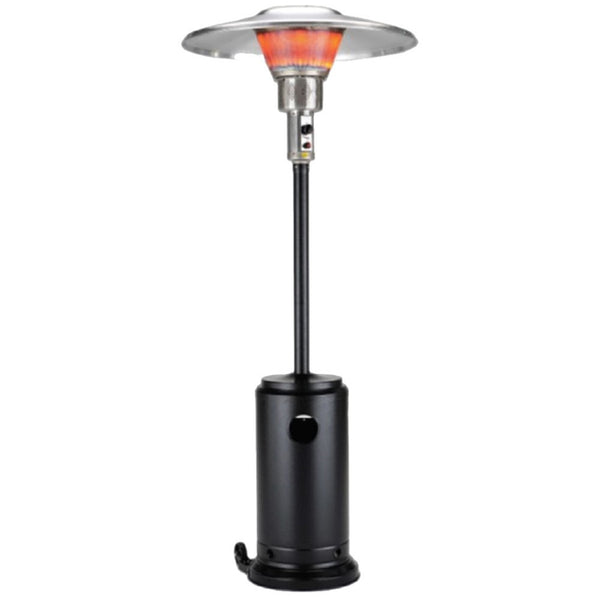 Homeroots 40000 Btu Black Steel Propane Cylindrical Pole Standing Patio Heater  Steel 480583