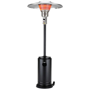 Homeroots 40000 Btu Black Steel Propane Cylindrical Pole Standing Patio Heater  Steel 480583