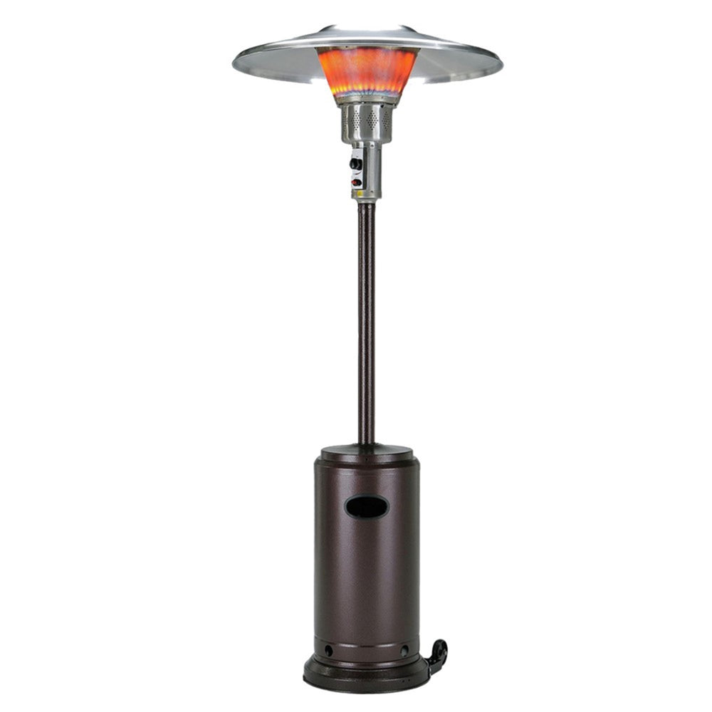 Homeroots 40000 Btu Bronze Steel Propane Cylindrical Pole Standing Patio Heater  Steel 480584