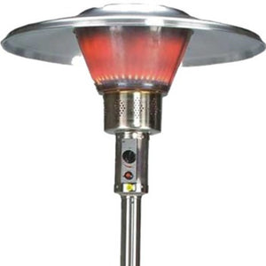 Homeroots 40000 Btu Silver Steel Propane Cylindrical Pole Standing Patio Heater  Steel 480585