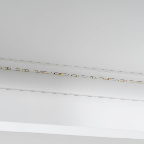 English Elm Queen Murphy Cabinet Bed with Sofa Foldaway, Built-In Shelves, LED Lighting, Space-Saving Beige N7090000603A