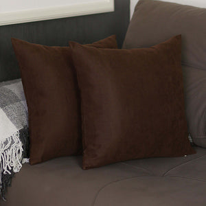 Homeroots Set Of Two 20" X 20" Brown Decorative Polyester Pillows With Zipper For A Cozy, Stylish Touch   480791