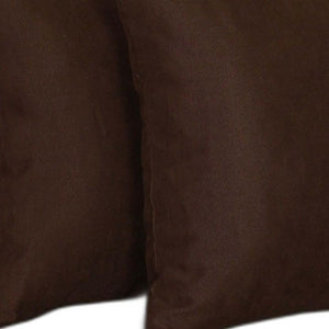 Homeroots Set Of Two 20" X 20" Brown Decorative Polyester Pillows With Zipper For A Cozy, Stylish Touch   480791