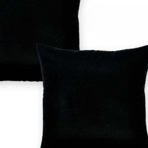 Homeroots Set Of Two 20" X 20" Black Polyester Zippered Pillows - Stylish, Soft, And Versatile Home Decor!   480800