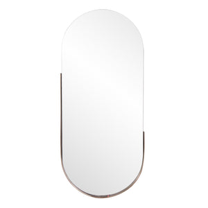 Howard Elliott Dante Oval Stainless Steel Mirror In Polished Rose Gold - Minimalist Design, Ready To Hang! Gold Stainless Steel 48081-howard-elliott