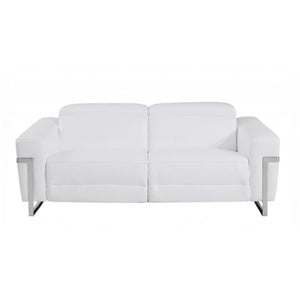 Homeroots Three Piece Indoor Italian Leather Seating Set For Six – Luxurious Comfort & Stylish Design White  480875