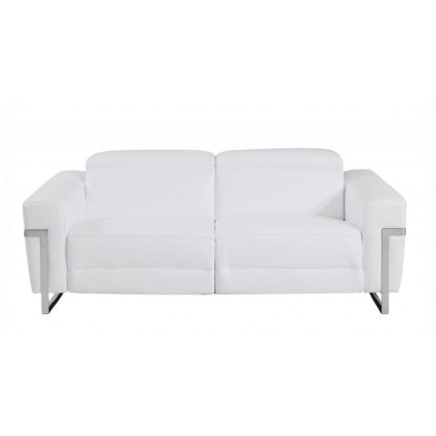 Homeroots Three Piece Indoor Italian Leather Seating Set For Six – Luxurious Comfort & Stylish Design White  480875
