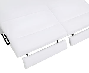 Homeroots Three Piece Indoor Italian Leather Seating Set For Six – Luxurious Comfort & Stylish Design White  480875