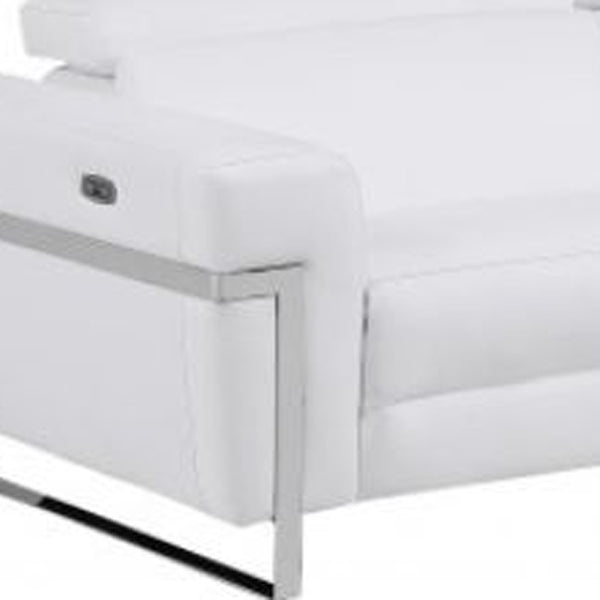 Homeroots Three Piece Indoor Italian Leather Seating Set For Six – Luxurious Comfort & Stylish Design White  480875