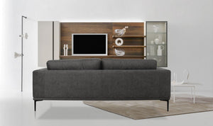 Homeroots Modern 78" Dark Grey Loveseat With Removable Cushions   480887