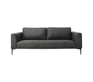 HomeRoots Modern 78" Dark Grey Loveseat with Removable Cushions, Water-Resistant Fabric, Stylish Comfort 480887
