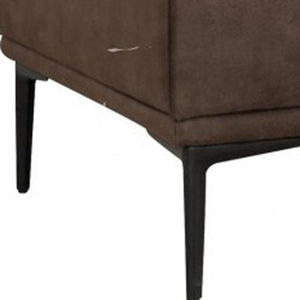 Homeroots Modern 78" Brown Loveseat With Removable Cushions   480888