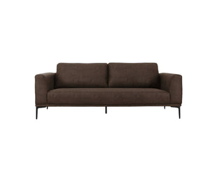 Homeroots Modern 78" Brown Loveseat With Removable Cushions   480888