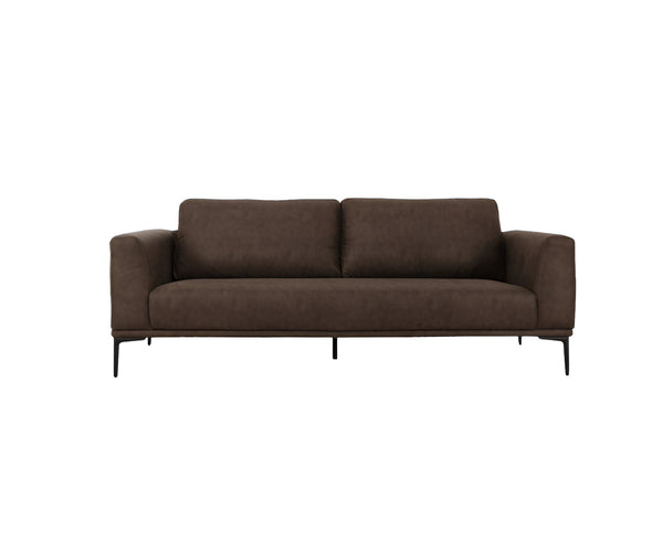 Homeroots Modern 78" Brown Loveseat With Removable Cushions   480888