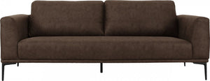 Homeroots Modern 78" Brown Loveseat With Removable Cushions   480888