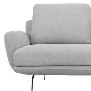 HomeRoots Contempo Retro 78" Light Gray Loveseat - Stylish, Waterproof, and Comfortable Seating for Two! 480890