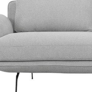 HomeRoots Contempo Retro 78" Light Gray Loveseat - Stylish, Waterproof, and Comfortable Seating for Two! 480890