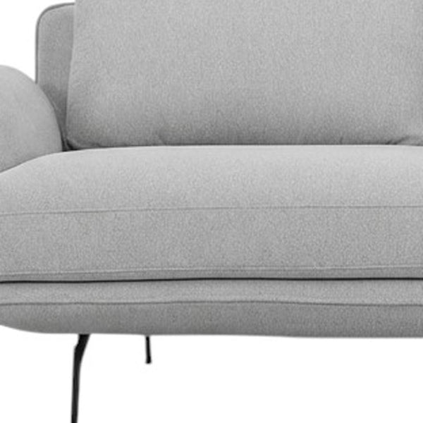 HomeRoots Contempo Retro 78" Light Gray Loveseat - Stylish, Waterproof, and Comfortable Seating for Two! 480890